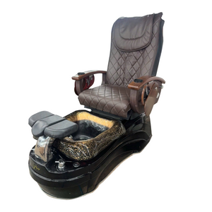 Gulfstream La Tulip Pedicure Chair :: Original Dark Chocolate Leather :: OUT OF STOCK