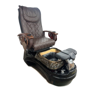 Gulfstream La Tulip Pedicure Chair :: Original Dark Chocolate Leather :: OUT OF STOCK