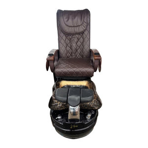 Gulfstream La Tulip Pedicure Chair :: Original Dark Chocolate Leather :: 7 in stock